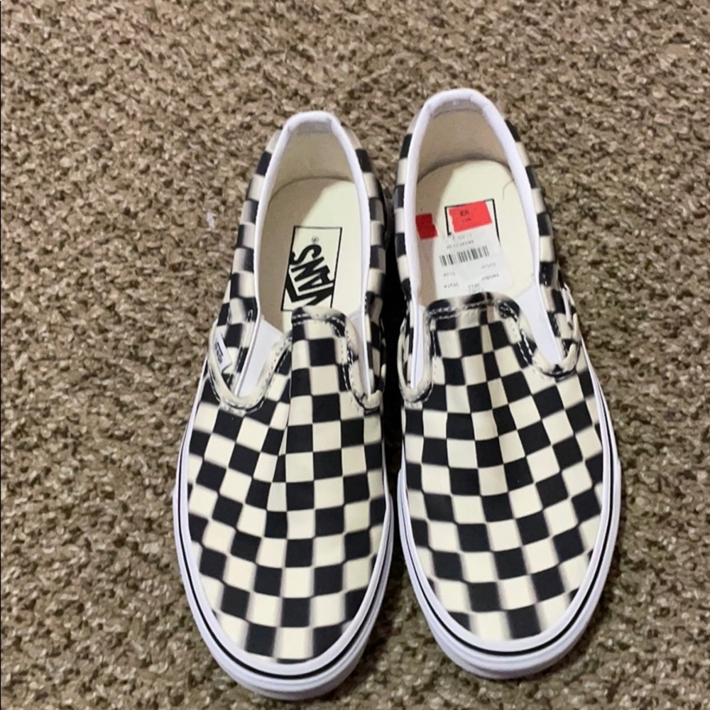 Blurred Checkered Vans